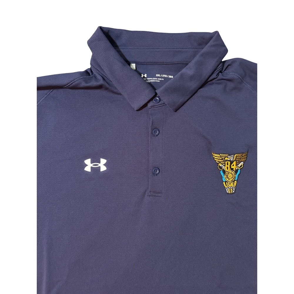 US Naval Academy Under Armour Polo Shirt 2XL Navy Blue Golf Athletic
84 Eagle